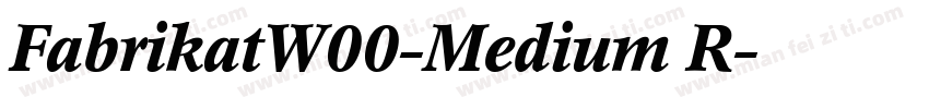 FabrikatW00-Medium R字体转换